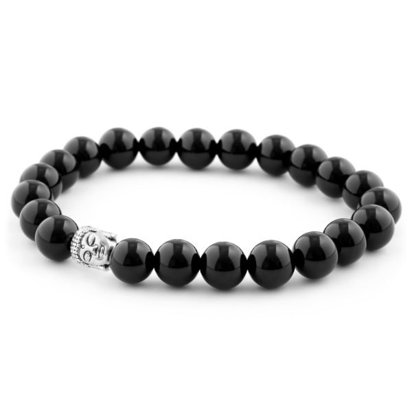 BIG BLACK HOMAGE TO BUDDHA BEAD BRACELET