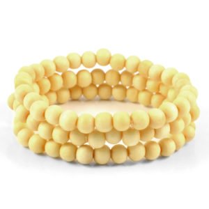 DESIGNER MEN'S CREAM BEAD STYLISH BRACELET