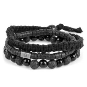 BLACK ON BLACK MEN'S BRACELET