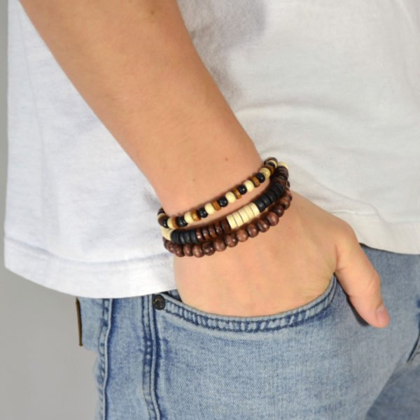 DESIGNER BROWN MULTI CHARM STYLISH MEN'S BRACELET