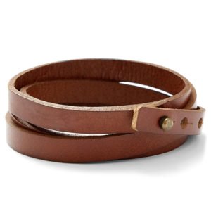 Braided Brown Leather Mens Bracelet