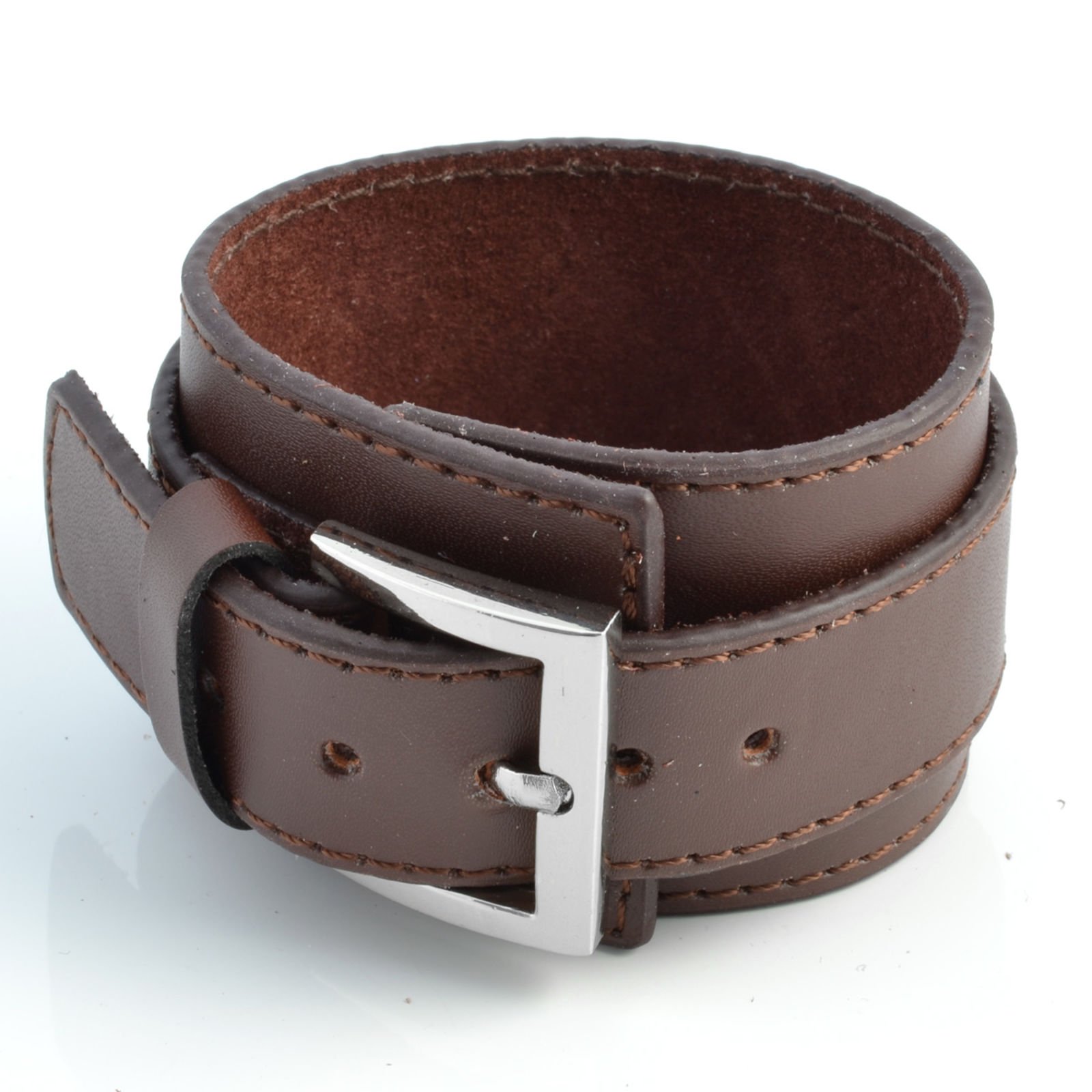 Men&#39;s Braided Brown Leather Bracelets
