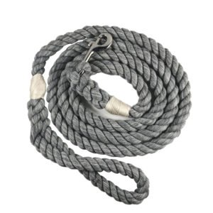 Gray Cotton Rope Leash Supplier