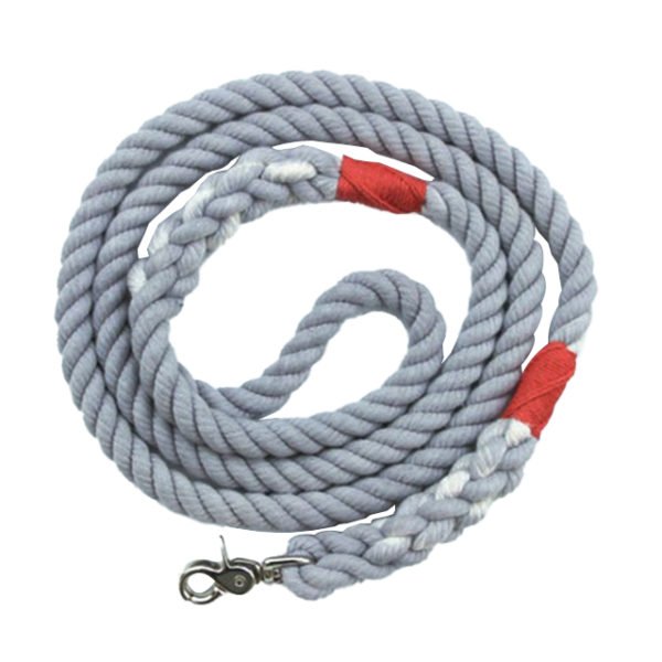 Gray Rope Cotton Dog Leash & Collar Set