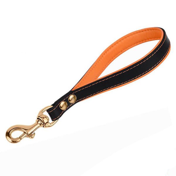 Customized Color Short Dog Leather Leash