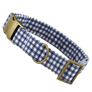 Martingale Checks Canvas Dog Collar