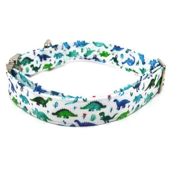 Dinosaur Print Funny Adjustable Dog Collar - Image 3