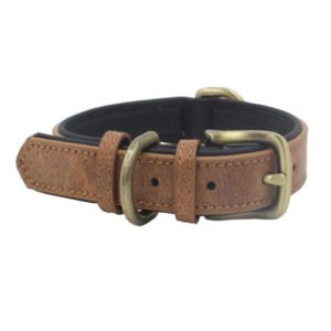 Wide Comfortable Dog Collar Leather For Large Dogs