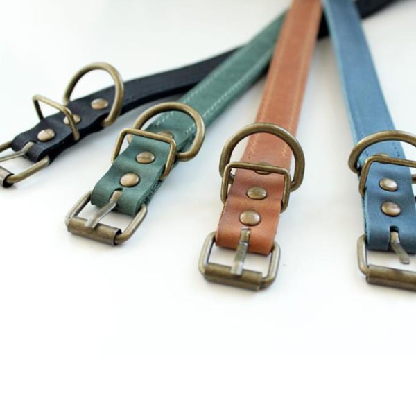 Strong Leather Dog Collar Belt