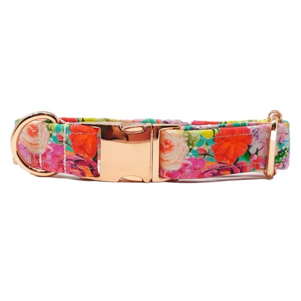 Beautiful Floral Print Fabric Dog Collar