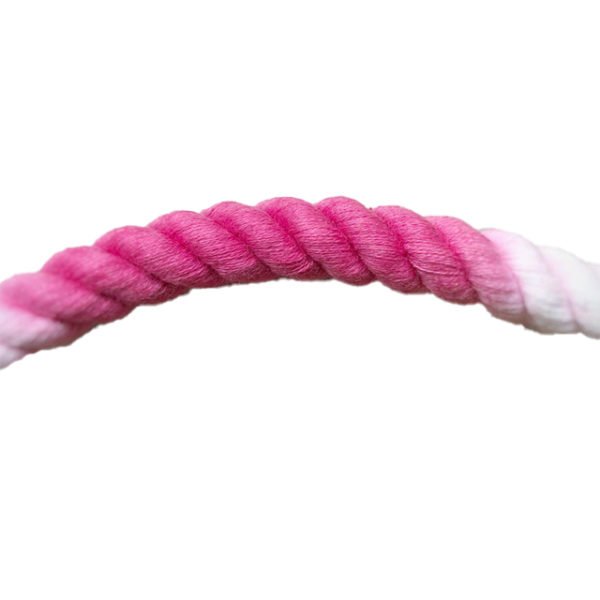 Pink & White Shade Cotton Ombre Dog Collar