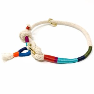 Adjustable Rope Dog Collar Braided