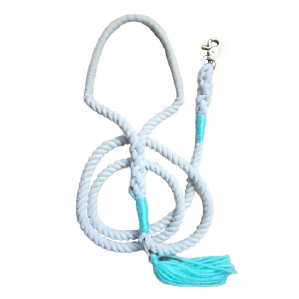 Natural White Cotton Rope Dog Leash