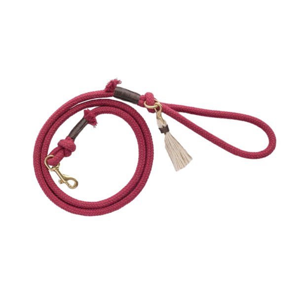 Slim Adjustable Leather Rope Dog Leash