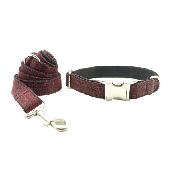 Nylon Webbing Beautiful Cotton Dog Collar & Leash Set