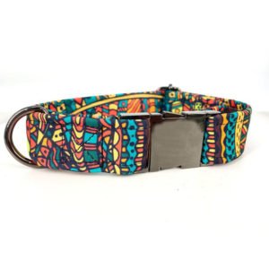 Personalized Laser Engraved African Tribal Dog Collar