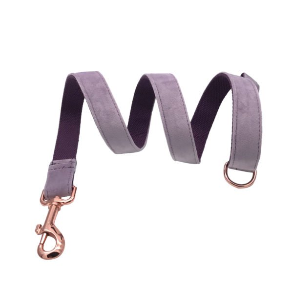 Personalized Purple Nylon Webbing Cotton Fabric Dog Collar