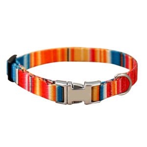 Stylish Orange Boho Stripe Pet Collar For Small Dogs & Cats