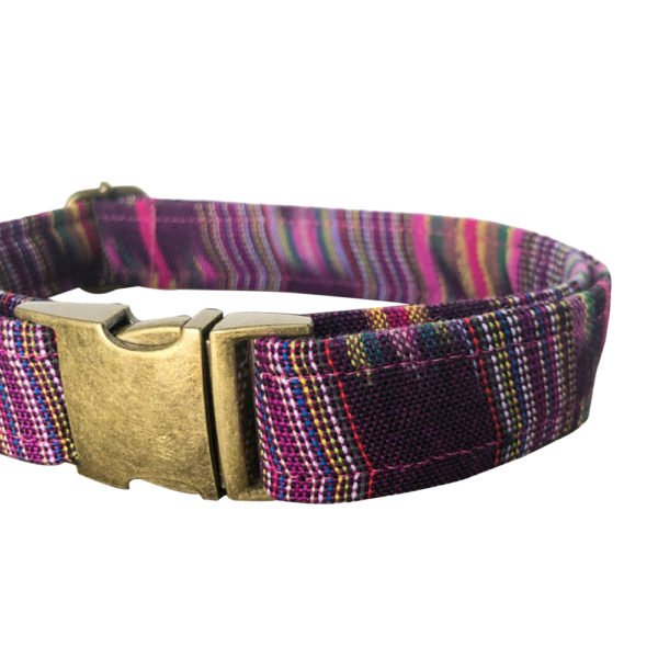 Wholesale Boho Stripe Purple Dog Collar - Image 2