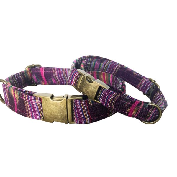 Wholesale Boho Stripe Purple Dog Collar - Image 3