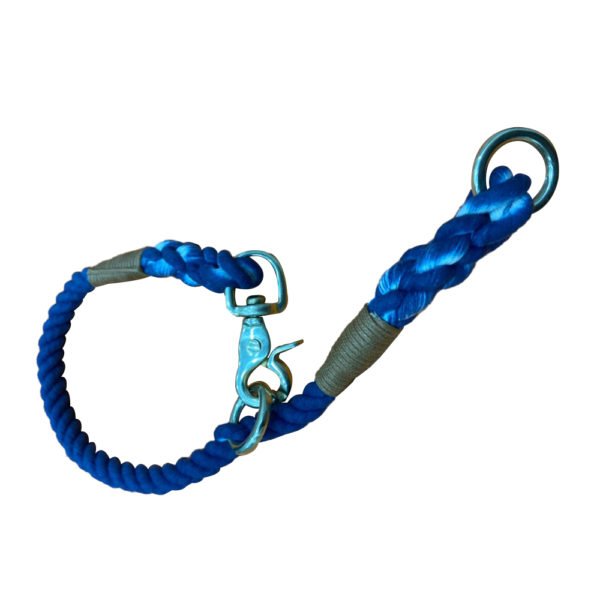 Blue Cotton Rope Adjustable Dog Collar