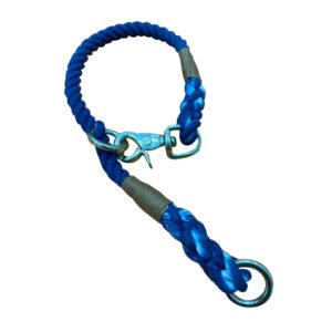 Blue Cotton Rope Adjustable Dog Collar