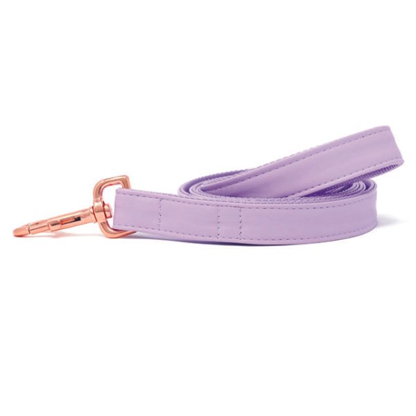 Vegan Leather Lilac Leather Dog Leash