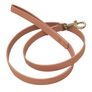 Casual Pink Leather Leash For Medium Dogs