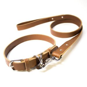 Brown Dog Collar & Leash Set Pet Accessory & Manufacturer