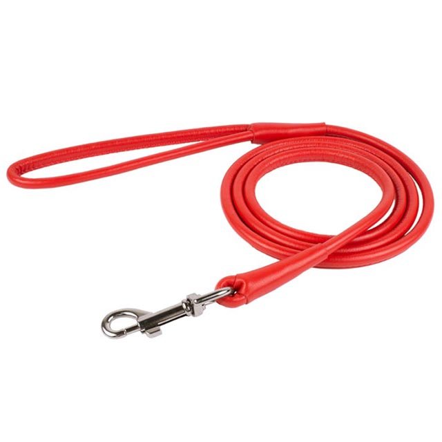 4ft To 6ft Rolled Leather Pet Leashes For Large Dogs