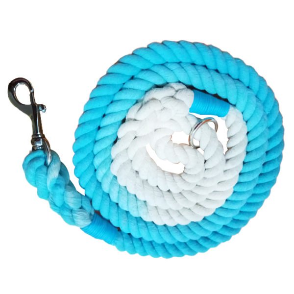 Blue & White Cotton Ombre Dog Leash