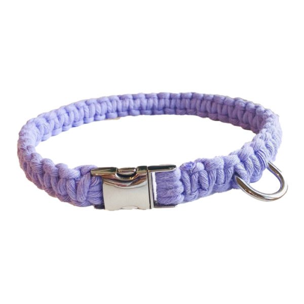 New Purple Macrame Pet Collar For Dogs & Cats