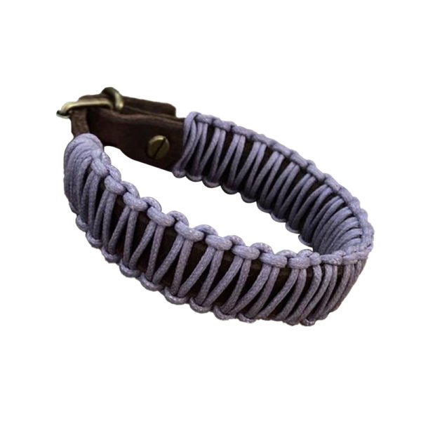 High Quality Leather Macrame Dog Collar