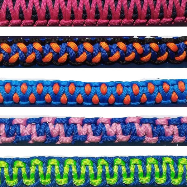 Unique Color Pattern Macrame Dog Collar