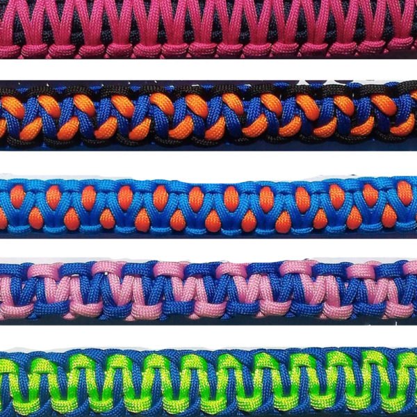 Unique Color Pattern Macrame Dog Collar