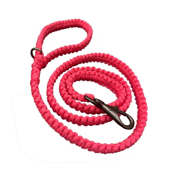 Red Macrame Dog Leash Manufacturer