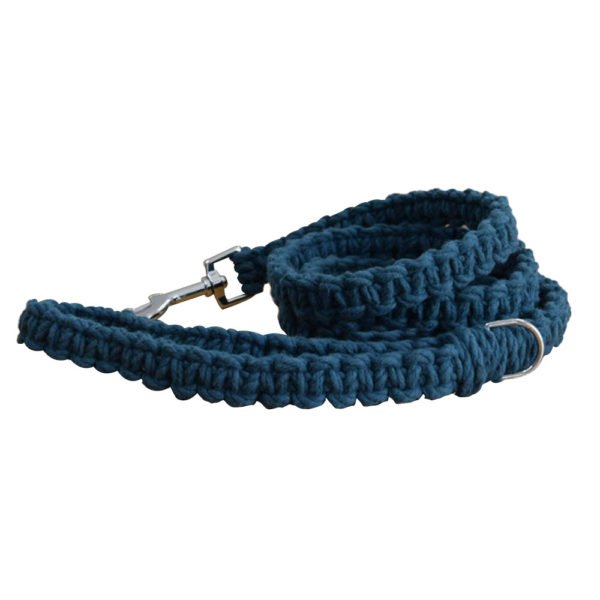 Large Dog Blue Macrame Pet Leash