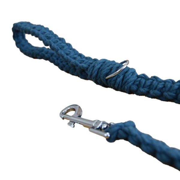 Large Dog Blue Macrame Pet Leash