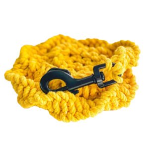 Yellow Cotton Macrame Dog Leash