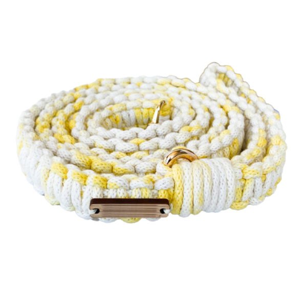 Tie-Dye Lemon Zest Macrame Dog Leash