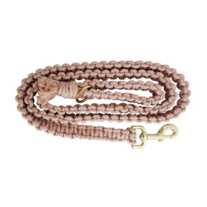 Light Pink Macrame Leash For Pets