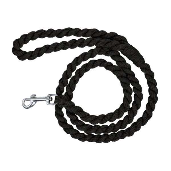 Black Macrame Dog Collar And Leash Set