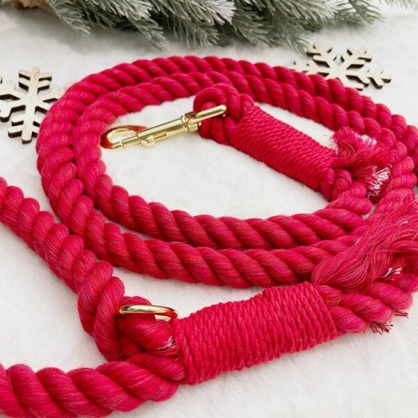 Solid Cotton Rope Dog Leash
