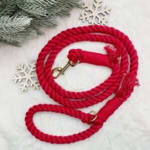 Solid Cotton Rope Dog Leash