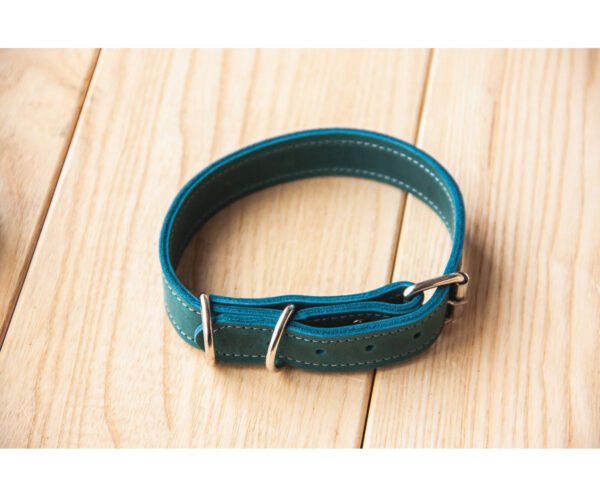 Leather dog collar with buckle Engraved dog collar