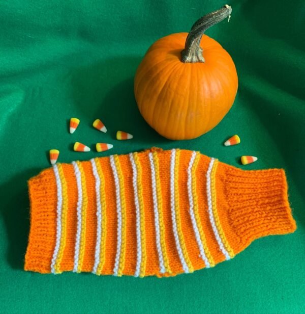 Handmade Orange dog sweater