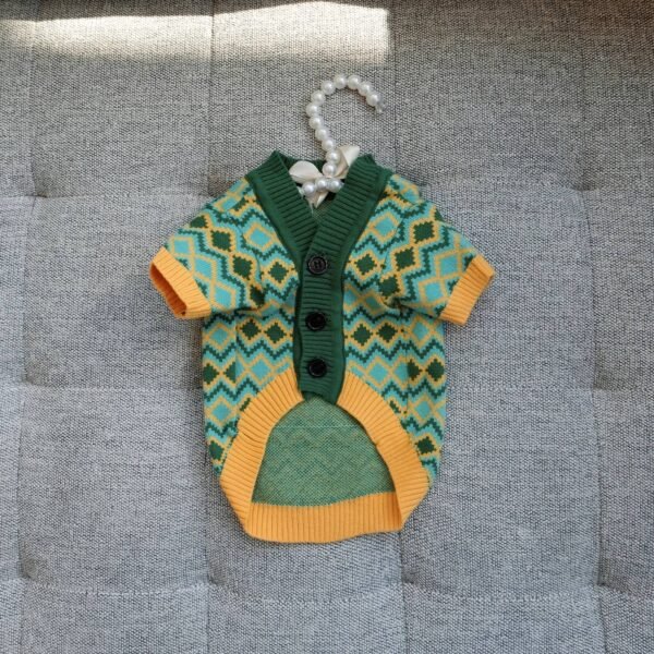 Manufacturer Solid Green Pet Clothes Soft Dog Sweater