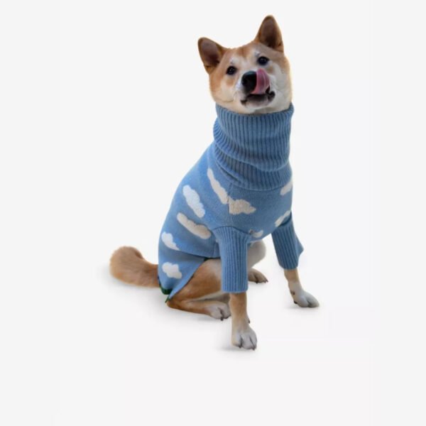 Cloud Jumper Blue Dog Jumper Dog Fashion Dog Knit Dog Sweater - Image 2