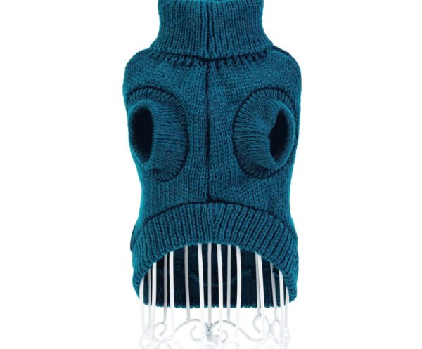 Teal Cable Knit Dog Sweater Dog Sweater Winter Dog Jumper - Image 2